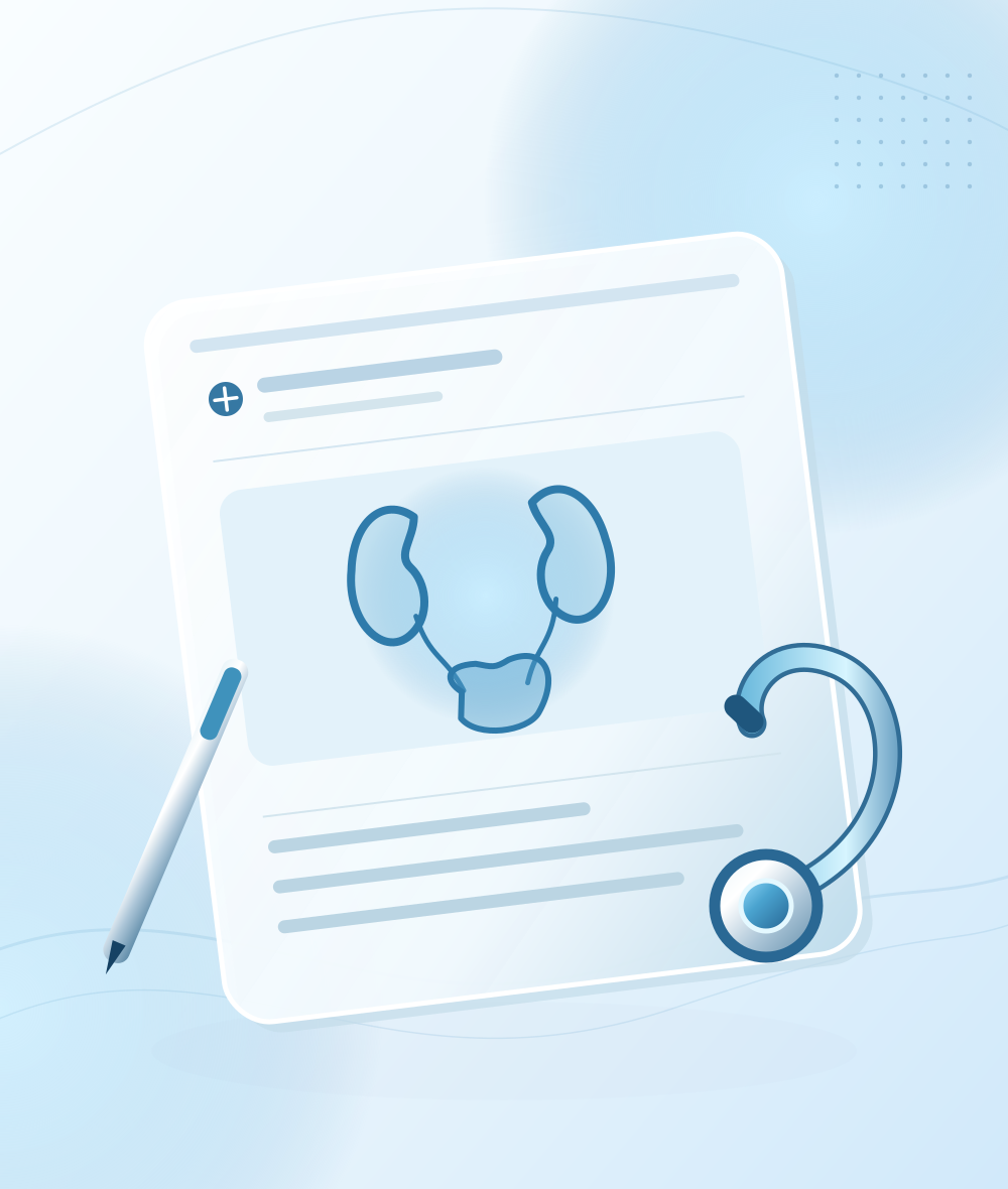 Ilustração de uma consulta em Urologia